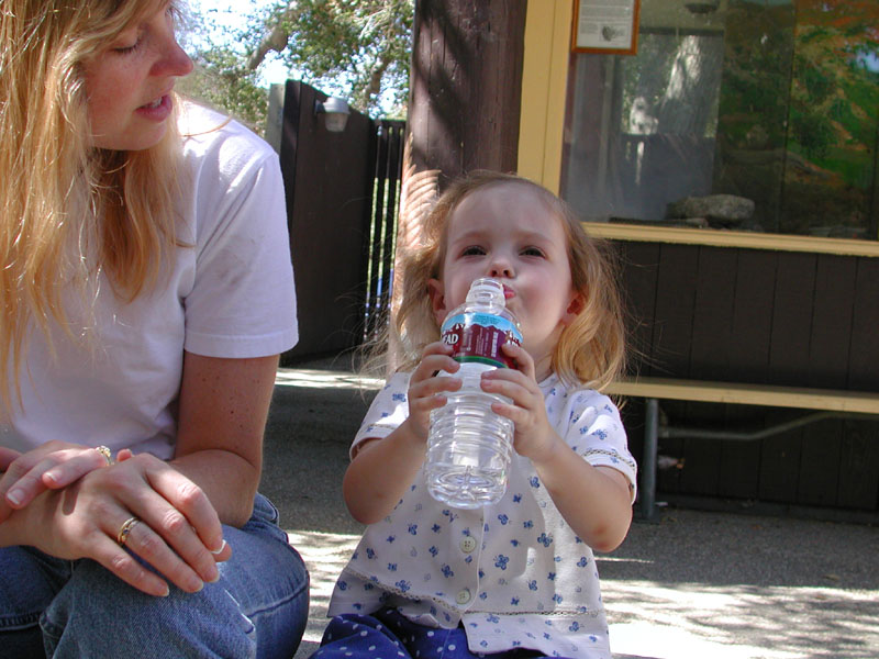 Sanja's driniking by herself (note the lack of sippy cup)